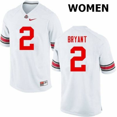 Women's Ohio State Buckeyes #2 Christian Bryant White Nike NCAA College Football Jersey Anti-slip TFD3644UE